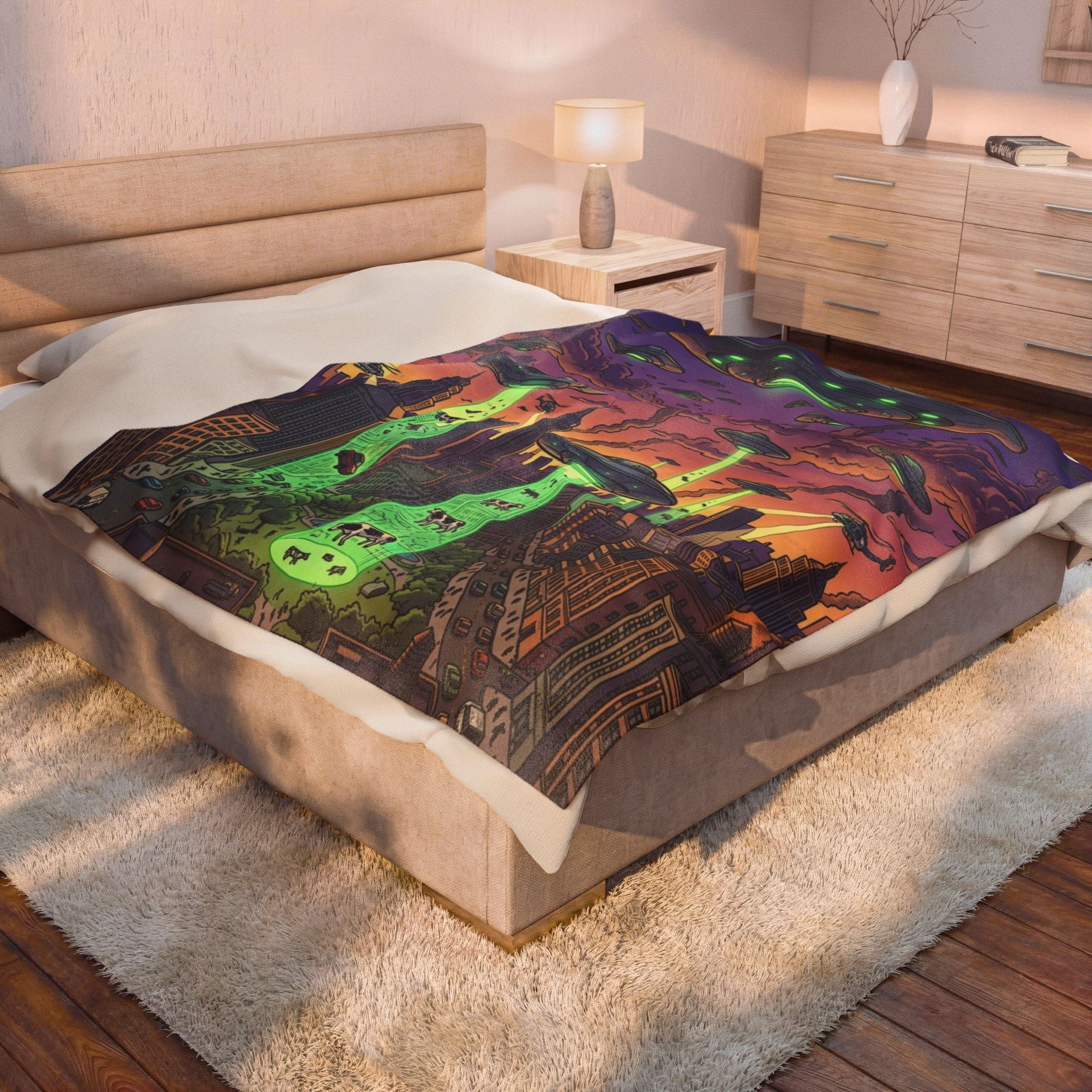 Invasion Day — Velveteen Plush Blanket