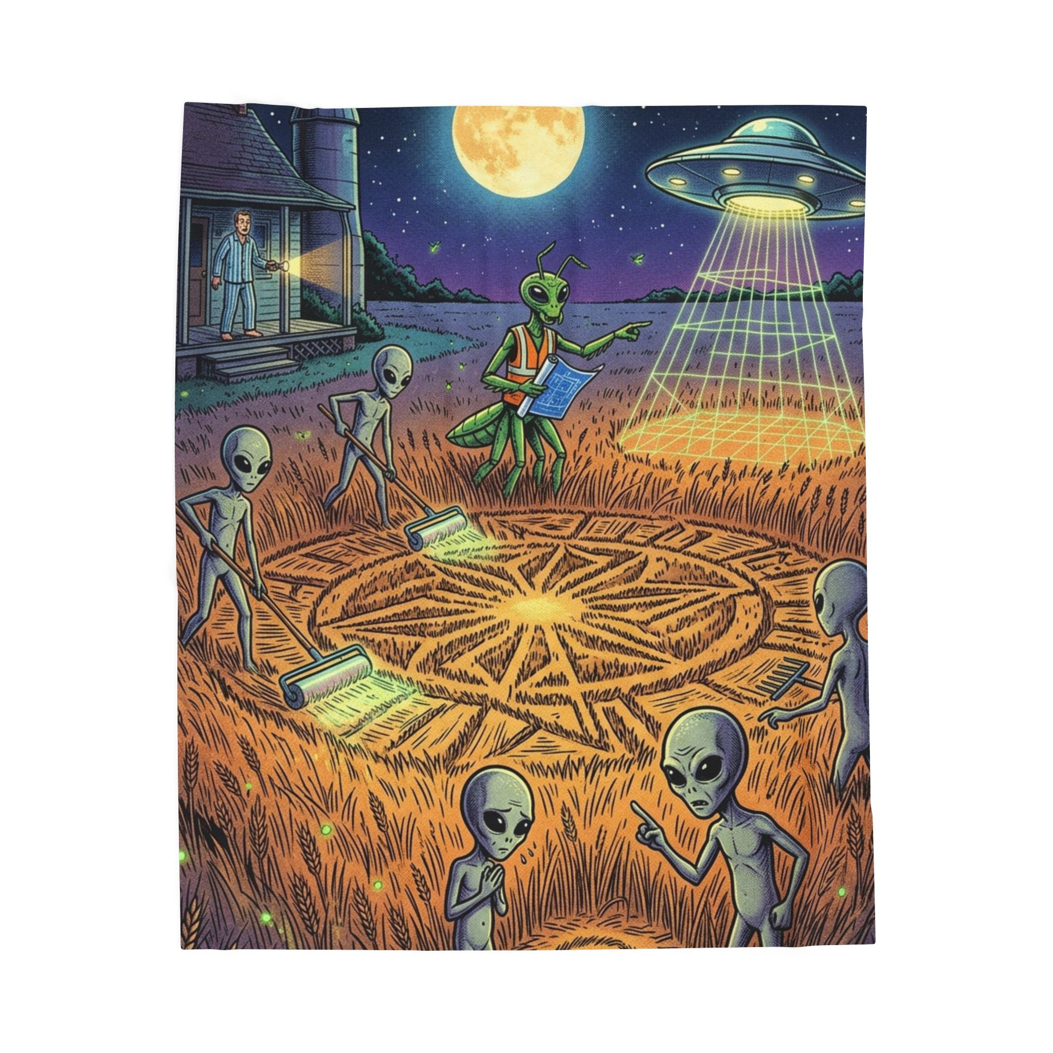 The Crop Circle Crew — Velveteen Plush Blanket