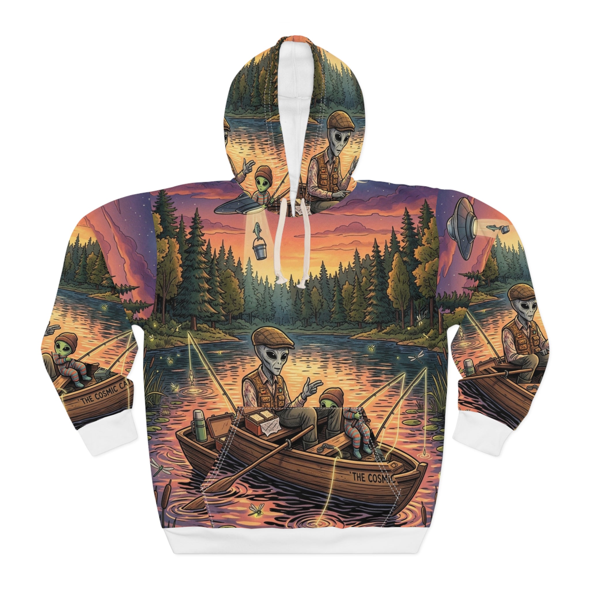 Fishing With Grandpa — All-Over Print Hoodie
