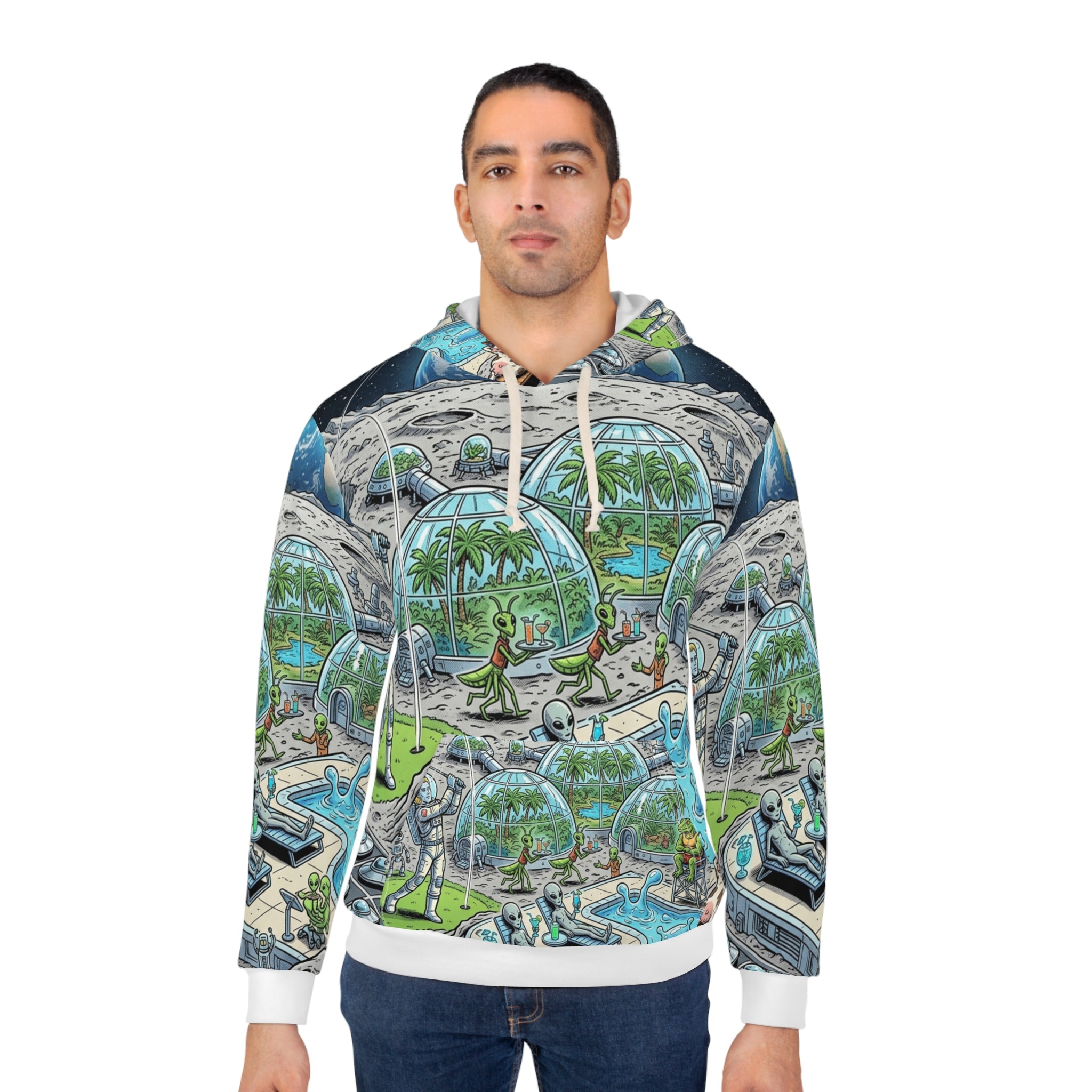 Moon Base Resort — All-Over Print Hoodie