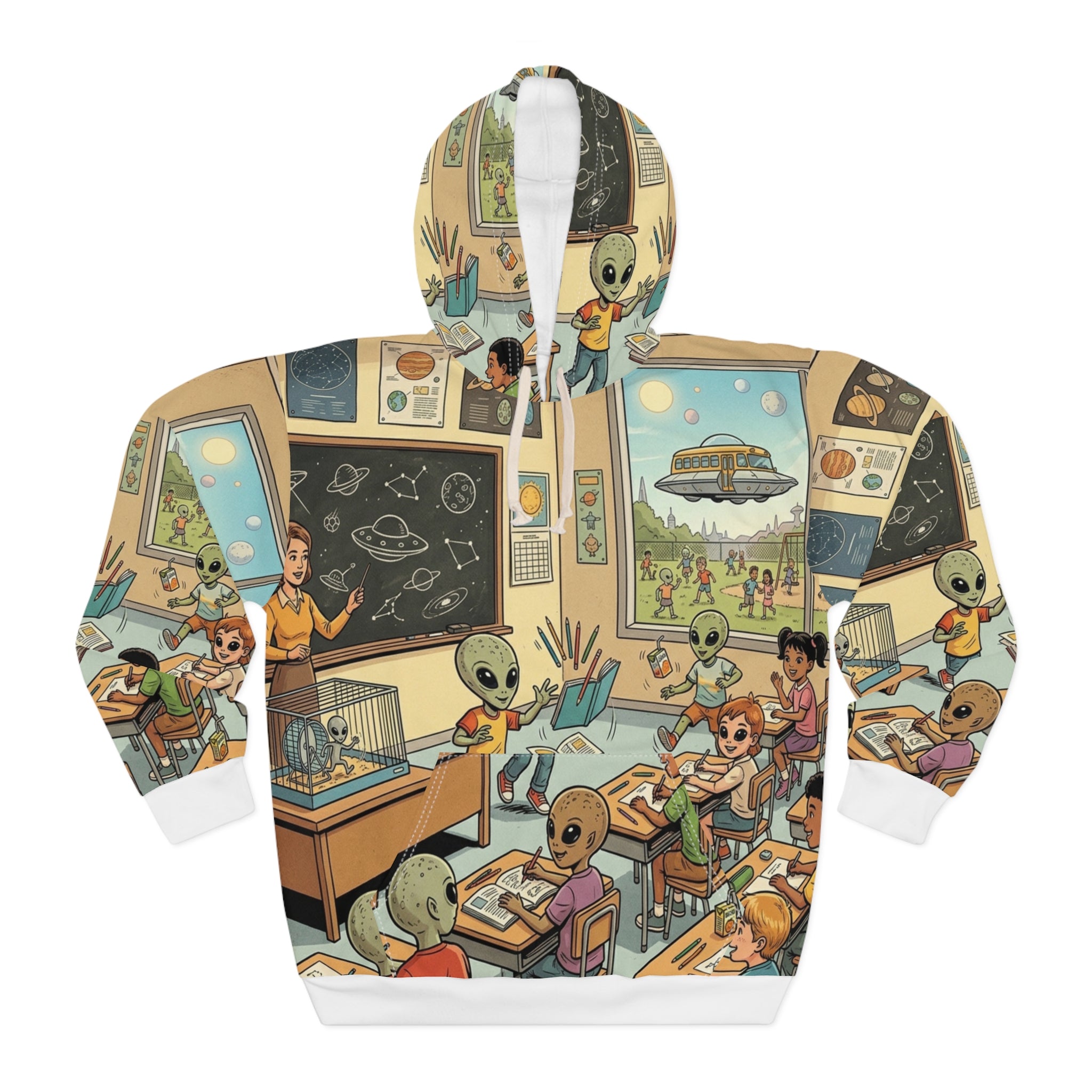 Hybrid School Day — All-Over Print Hoodie