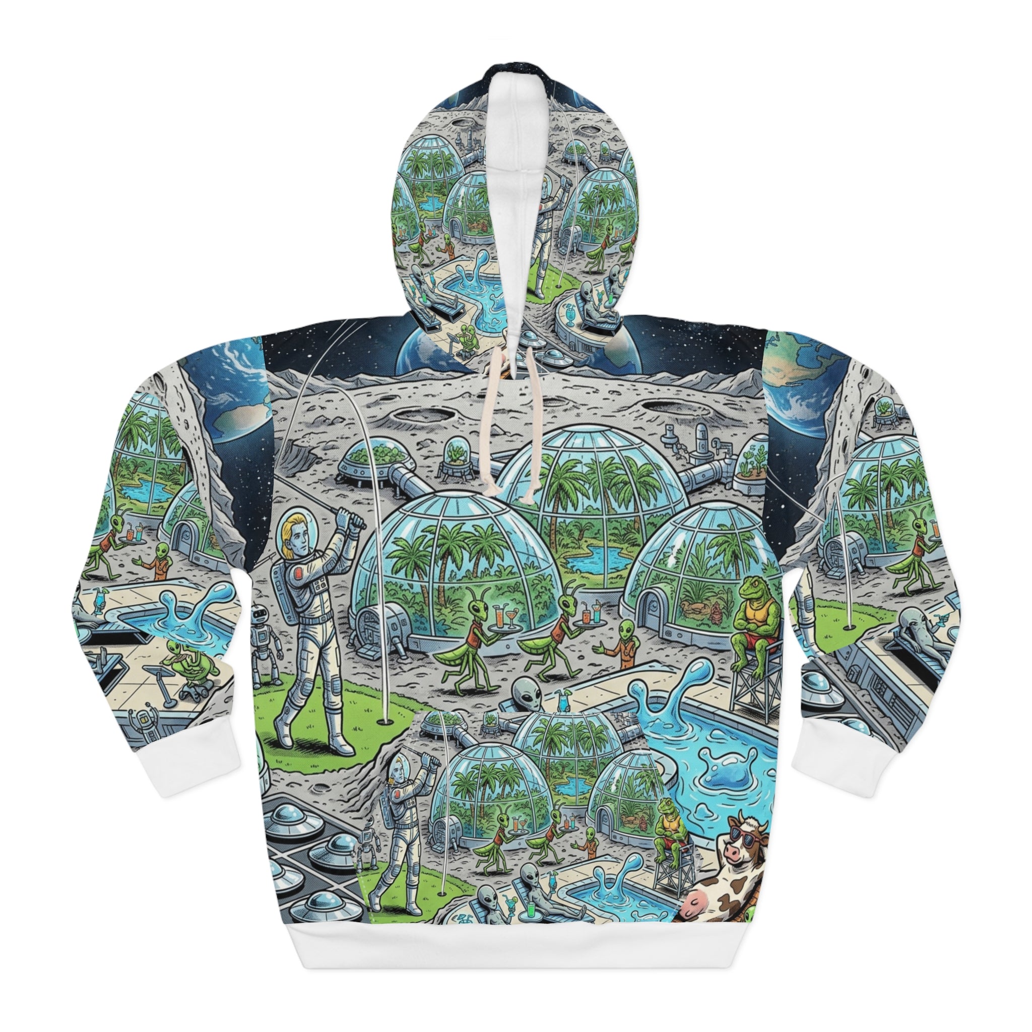 Moon Base Resort — All-Over Print Hoodie