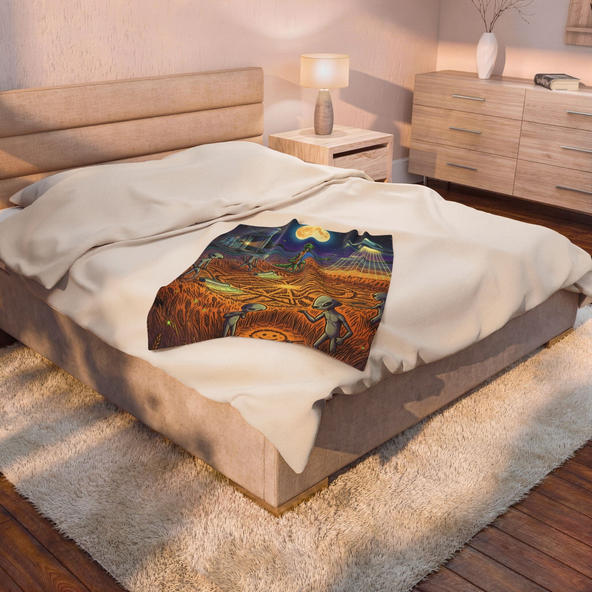 The Crop Circle Crew — Velveteen Plush Blanket