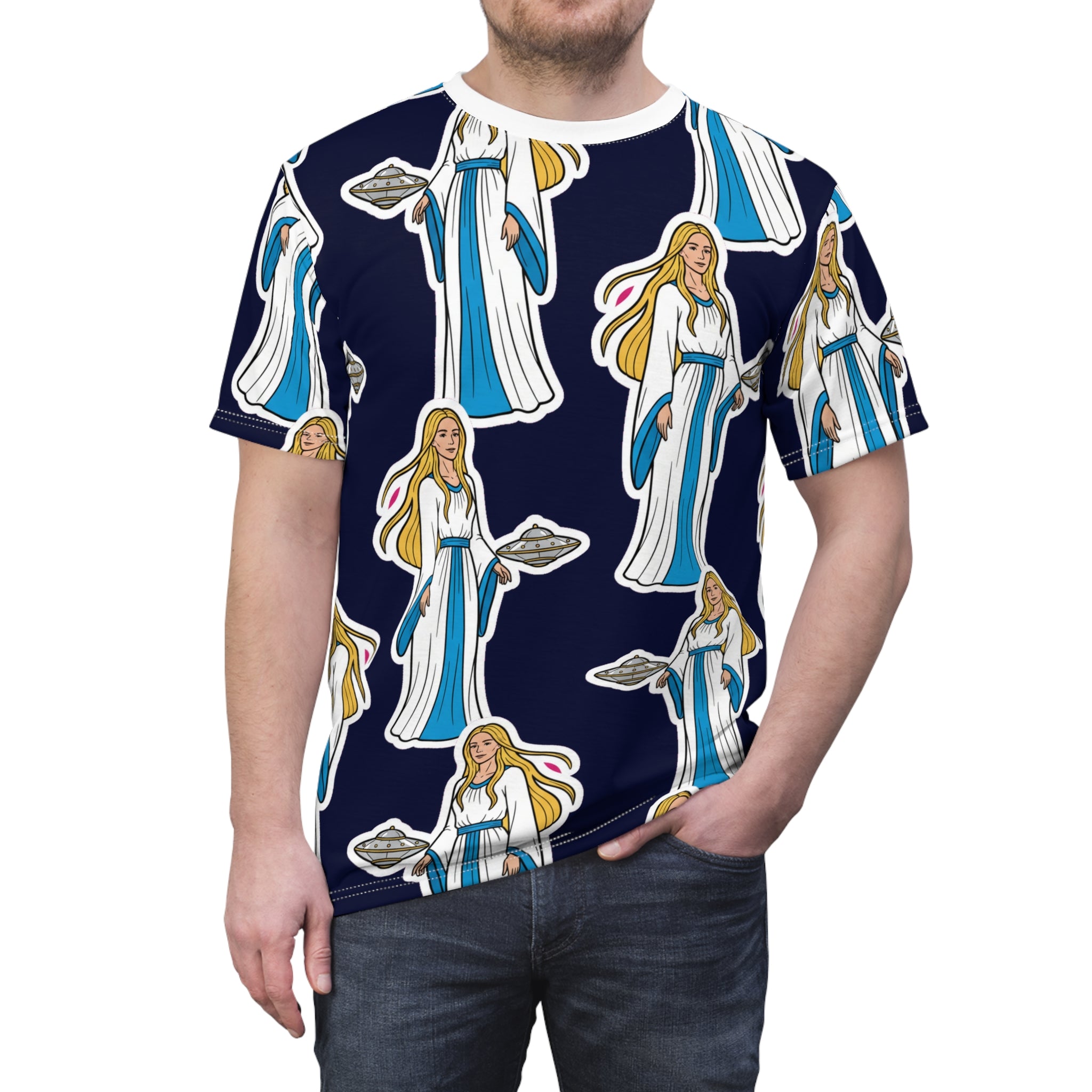 Pleiadian Beamship — All-Over Print Tee