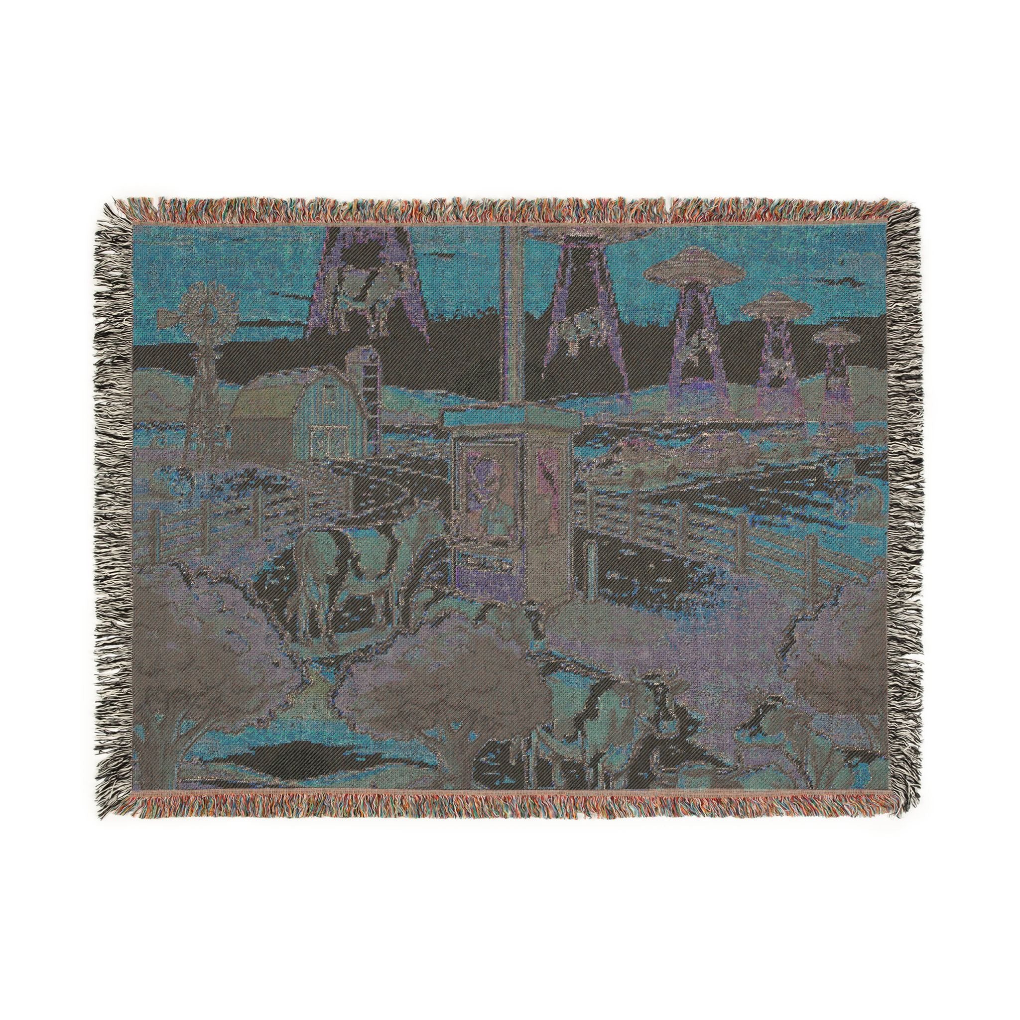 The Cattle Drive-Thru — Woven Blanket