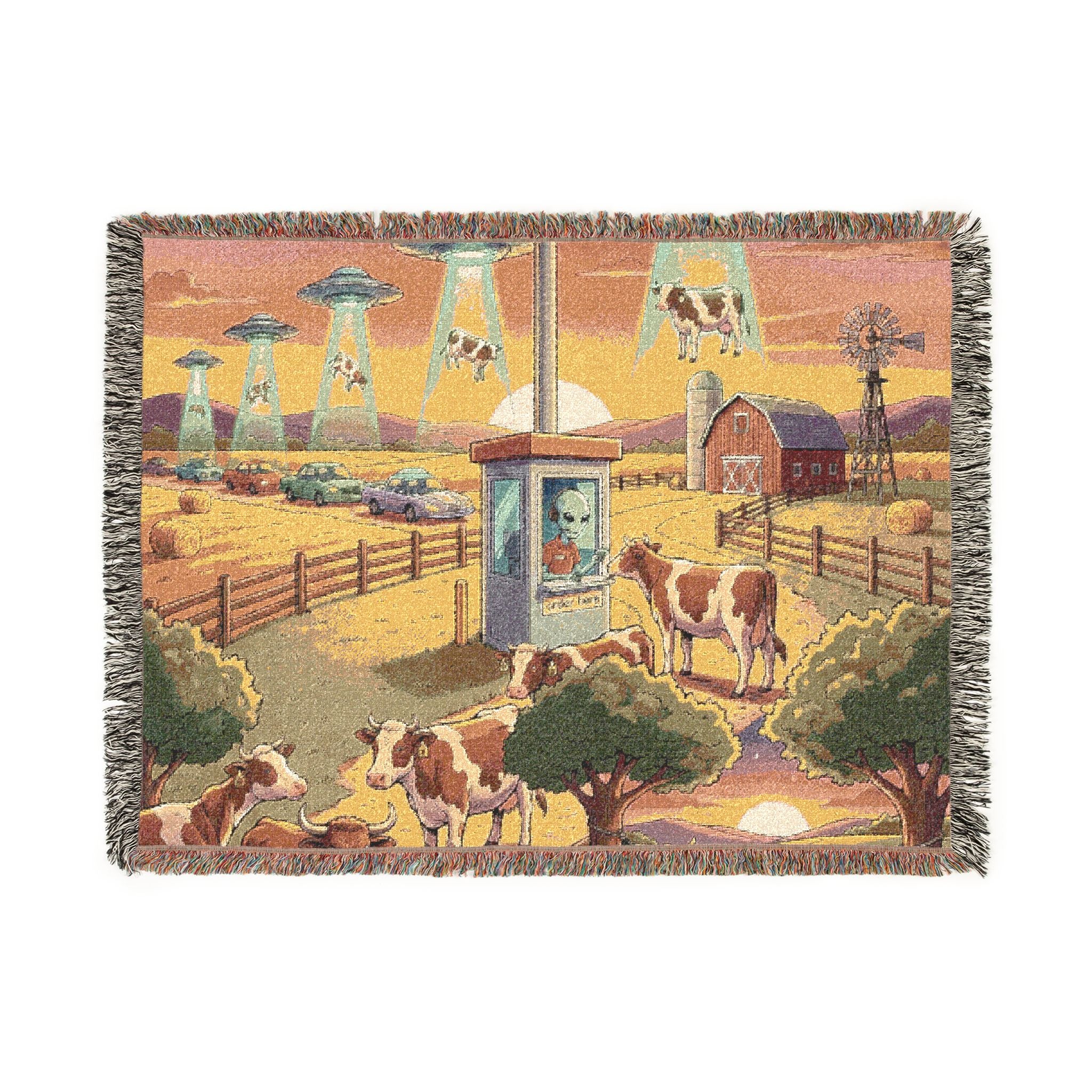 The Cattle Drive-Thru — Woven Blanket