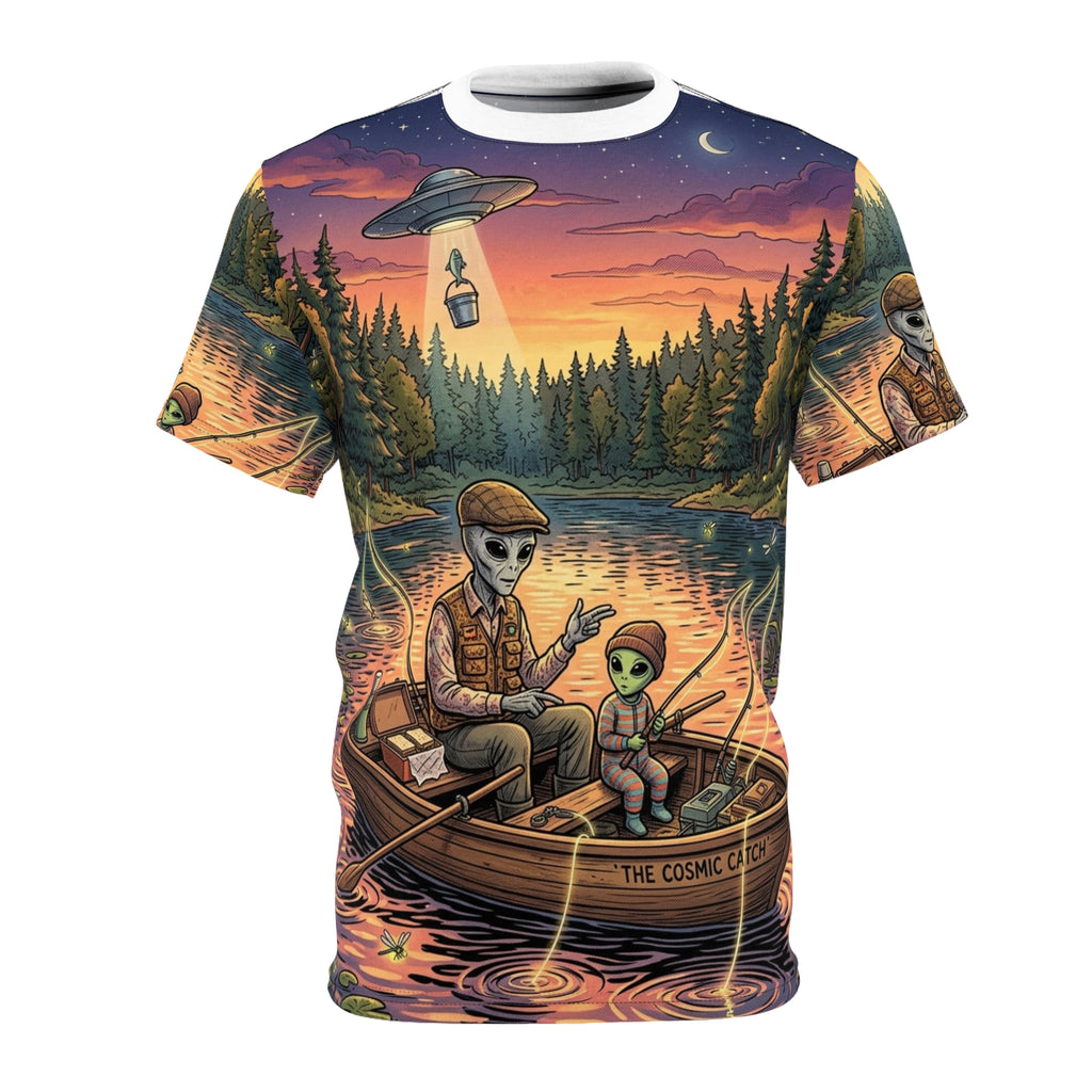 Fishing With Grandpa — All-Over Print Tee