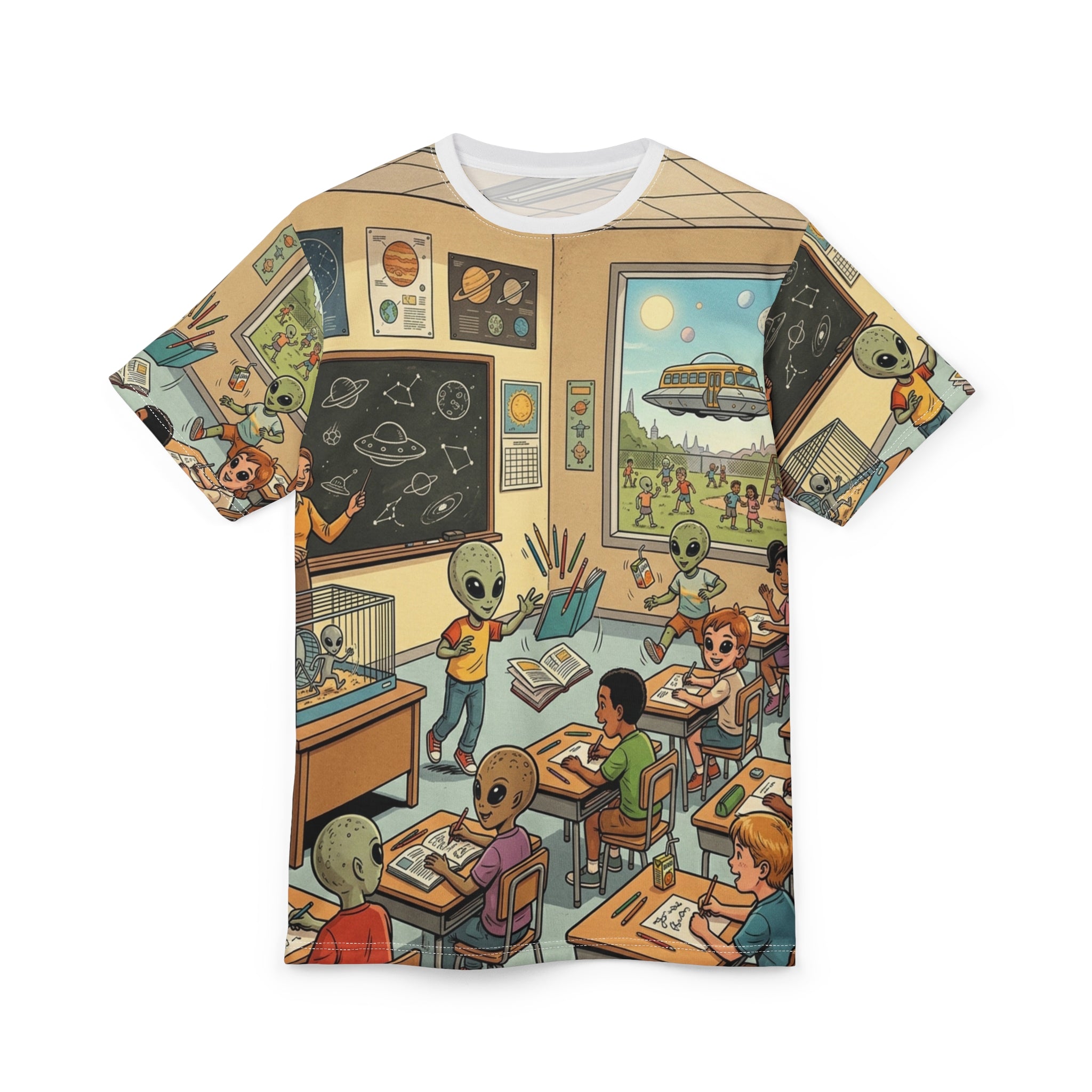 Hybrid School Day — All-Over Print Tee