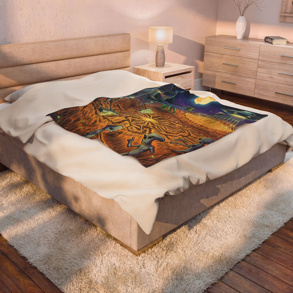 The Crop Circle Crew — Velveteen Plush Blanket