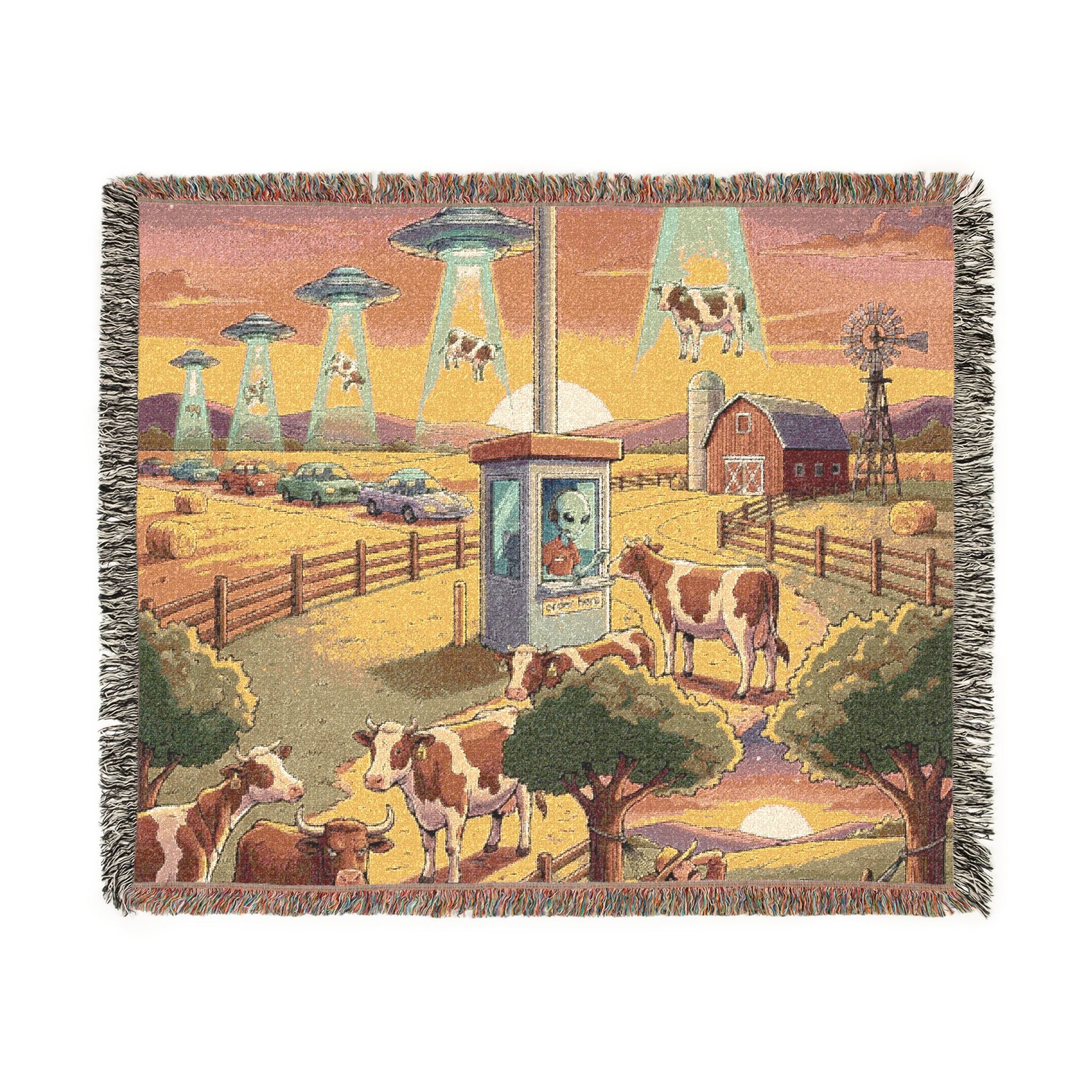 The Cattle Drive-Thru — Woven Blanket