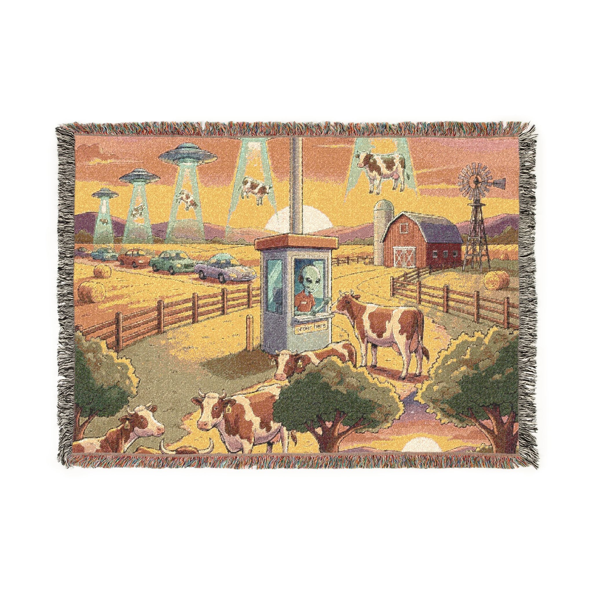 The Cattle Drive-Thru — Woven Blanket