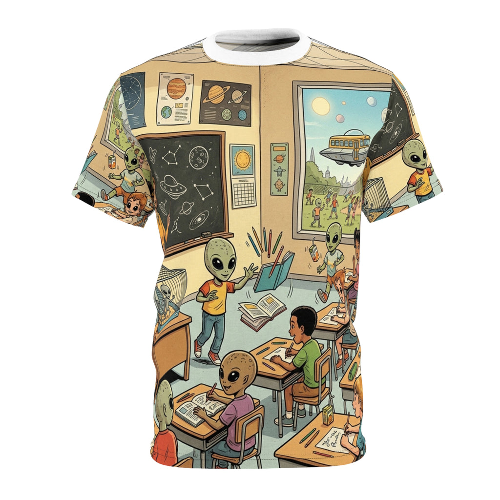 Hybrid School Day — All-Over Print Tee