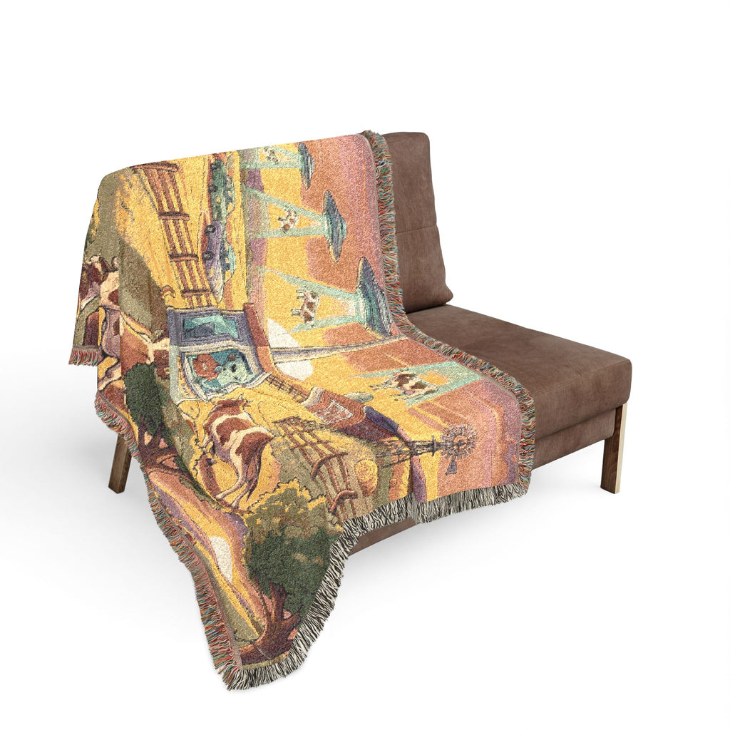 The Cattle Drive-Thru — Woven Blanket