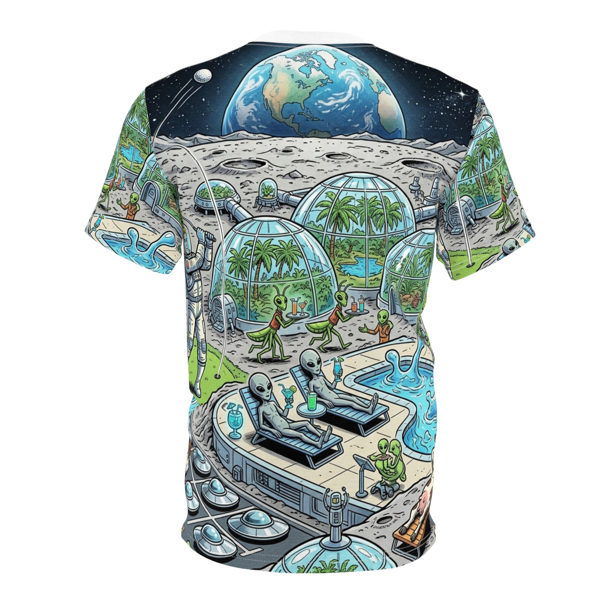 Moon Base Resort — All-Over Print Tee