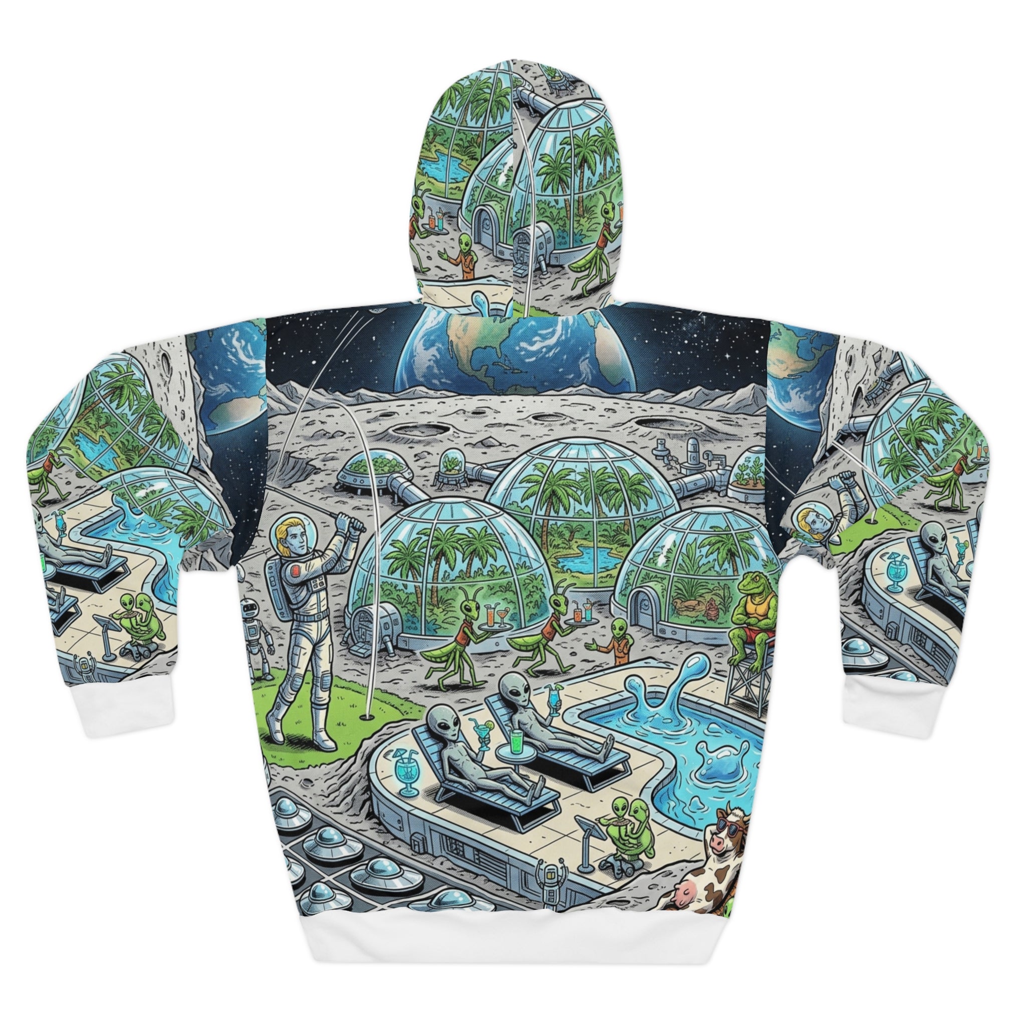 Moon Base Resort — All-Over Print Hoodie