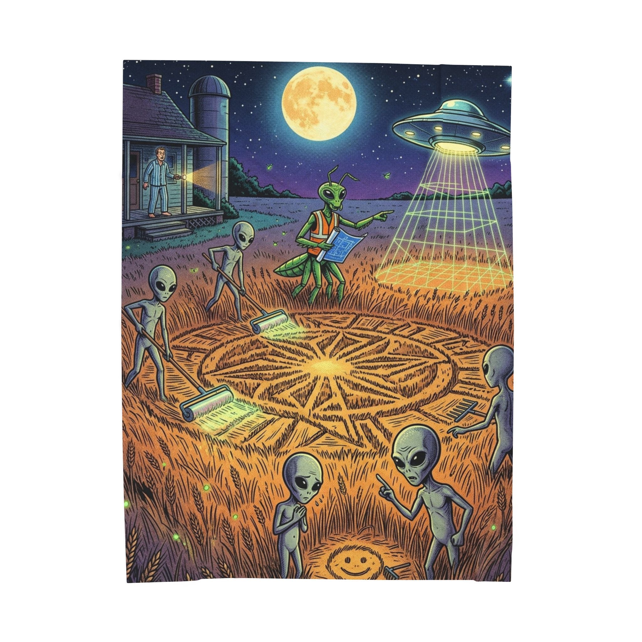 The Crop Circle Crew — Velveteen Plush Blanket