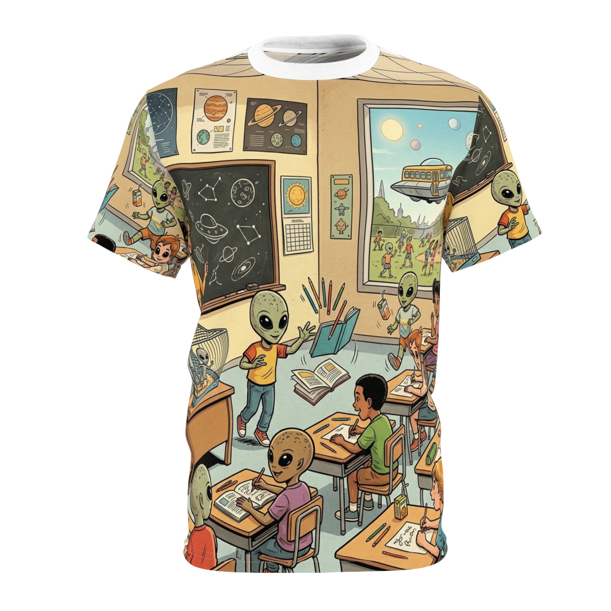 Hybrid School Day — All-Over Print Tee