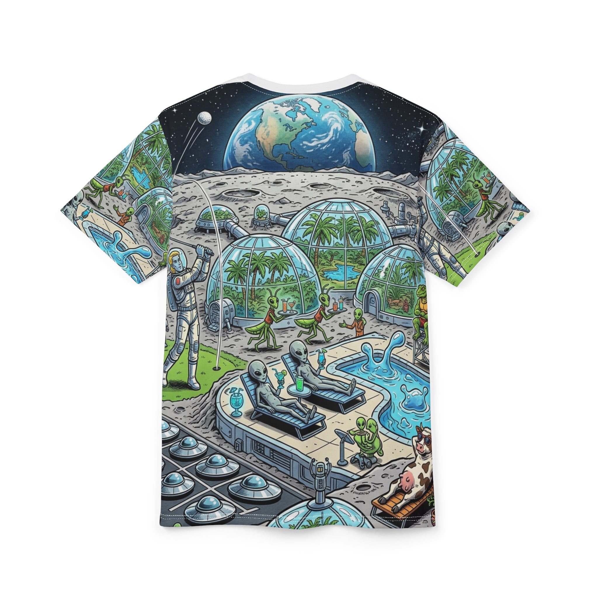 Moon Base Resort — All-Over Print Tee