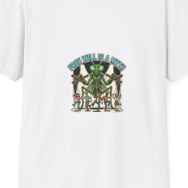 Free Will Is A Myth design closeup