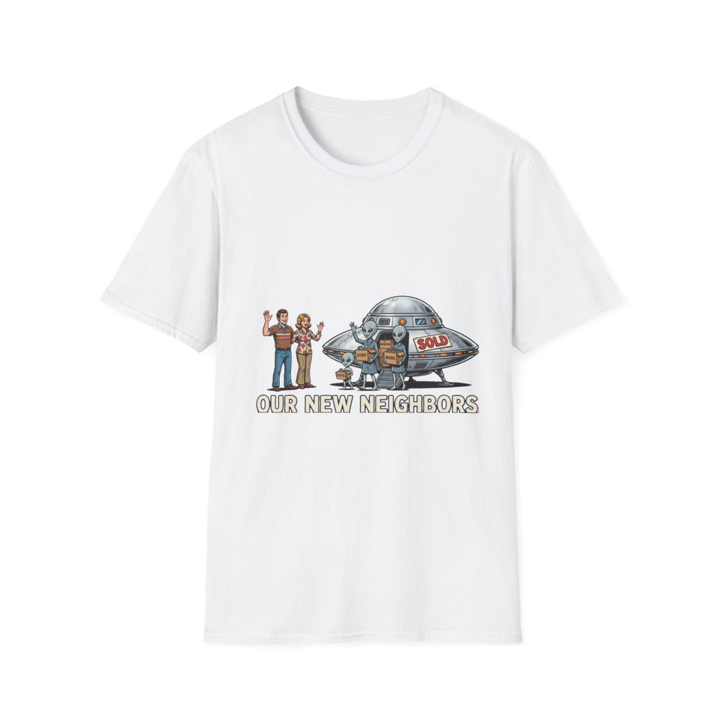 Our New Neighbors tee front