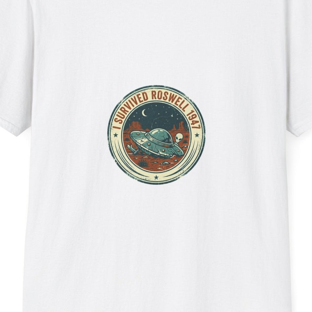 I Survived Roswell 1947 design close-up