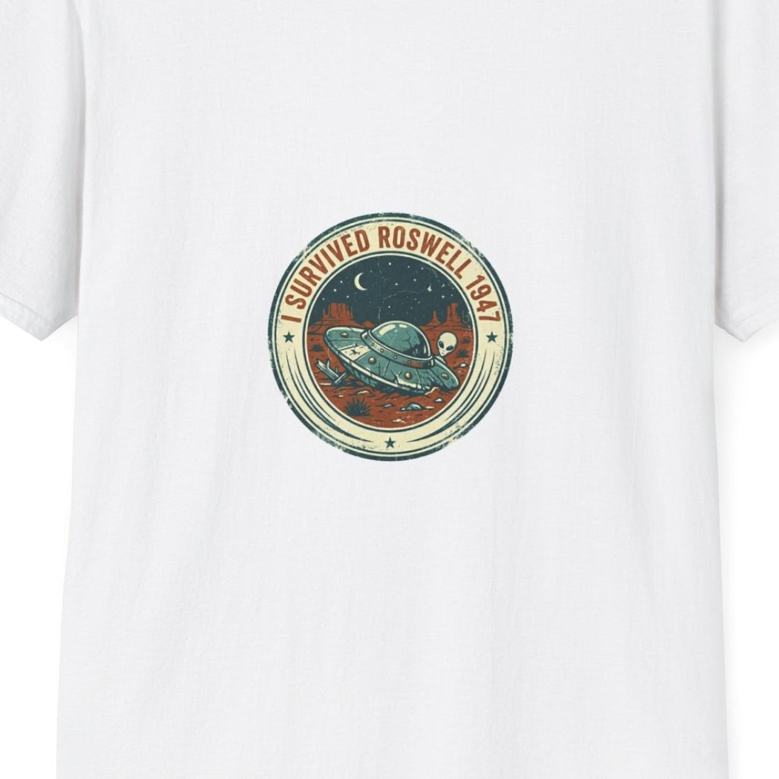 I Survived Roswell 1947 design close-up
